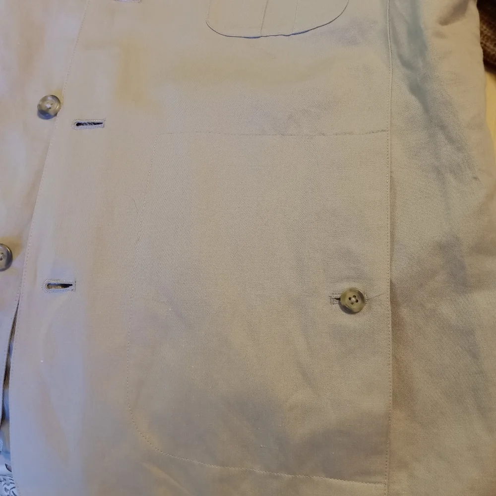 Linen Claiborne Luxe Lined Linen Jacket /Coat / Shirtjack Size Large